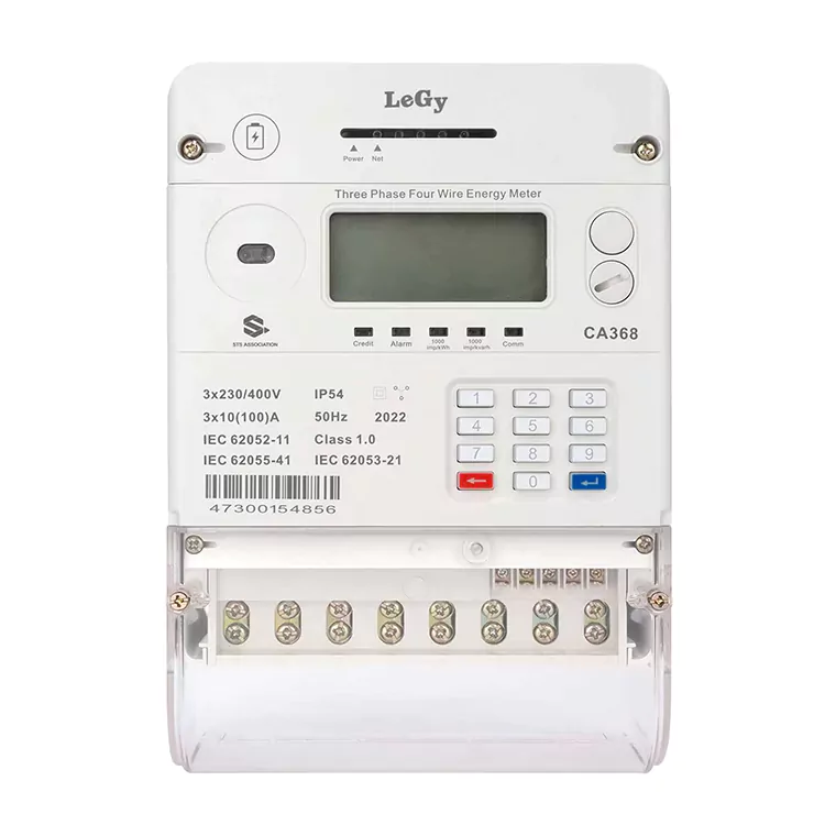 Třífázový předplacený elektroměr s klávesnicí